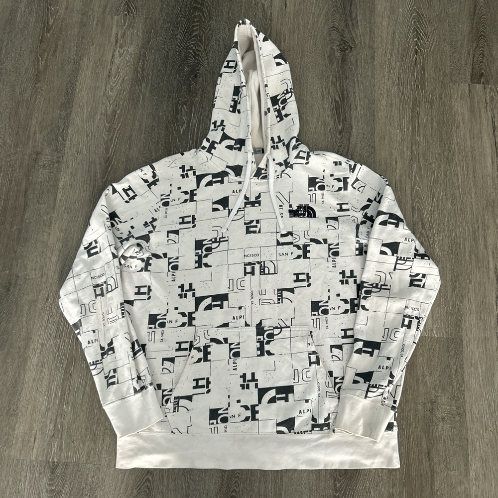 Graphic White and Black Hoodie